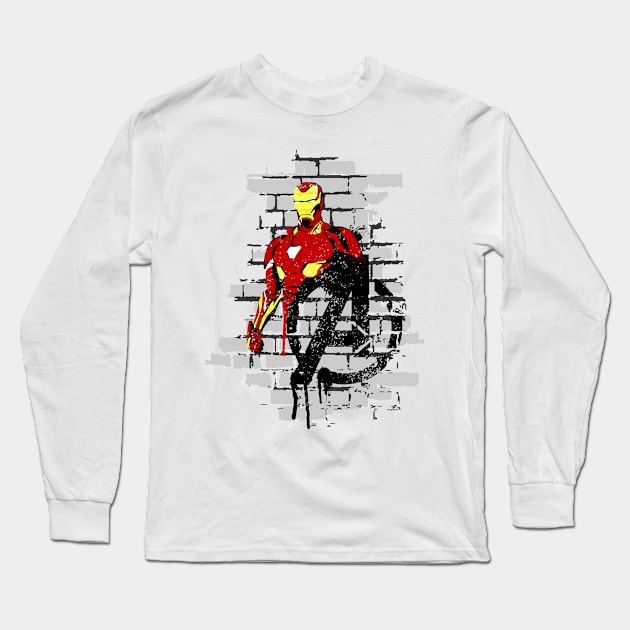 lIron Manl Long Sleeve T-Shirt by Mad42Sam